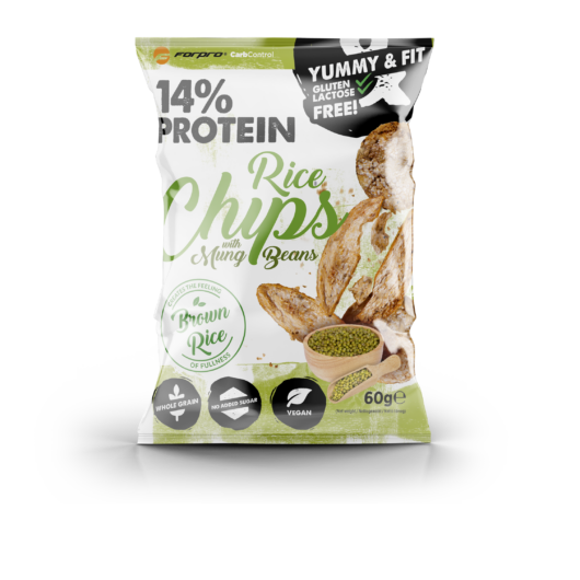 14% PROTEIN RICE CHIPS WITH MUNG BEANS  - 60 g