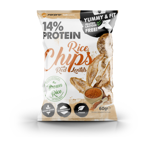 14% PROTEIN RICE CHIPS WITH RED LENTILS - 60 g